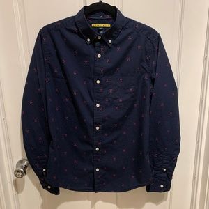 Prince & Fox Men's Button Down Blue w/ pattern S/P